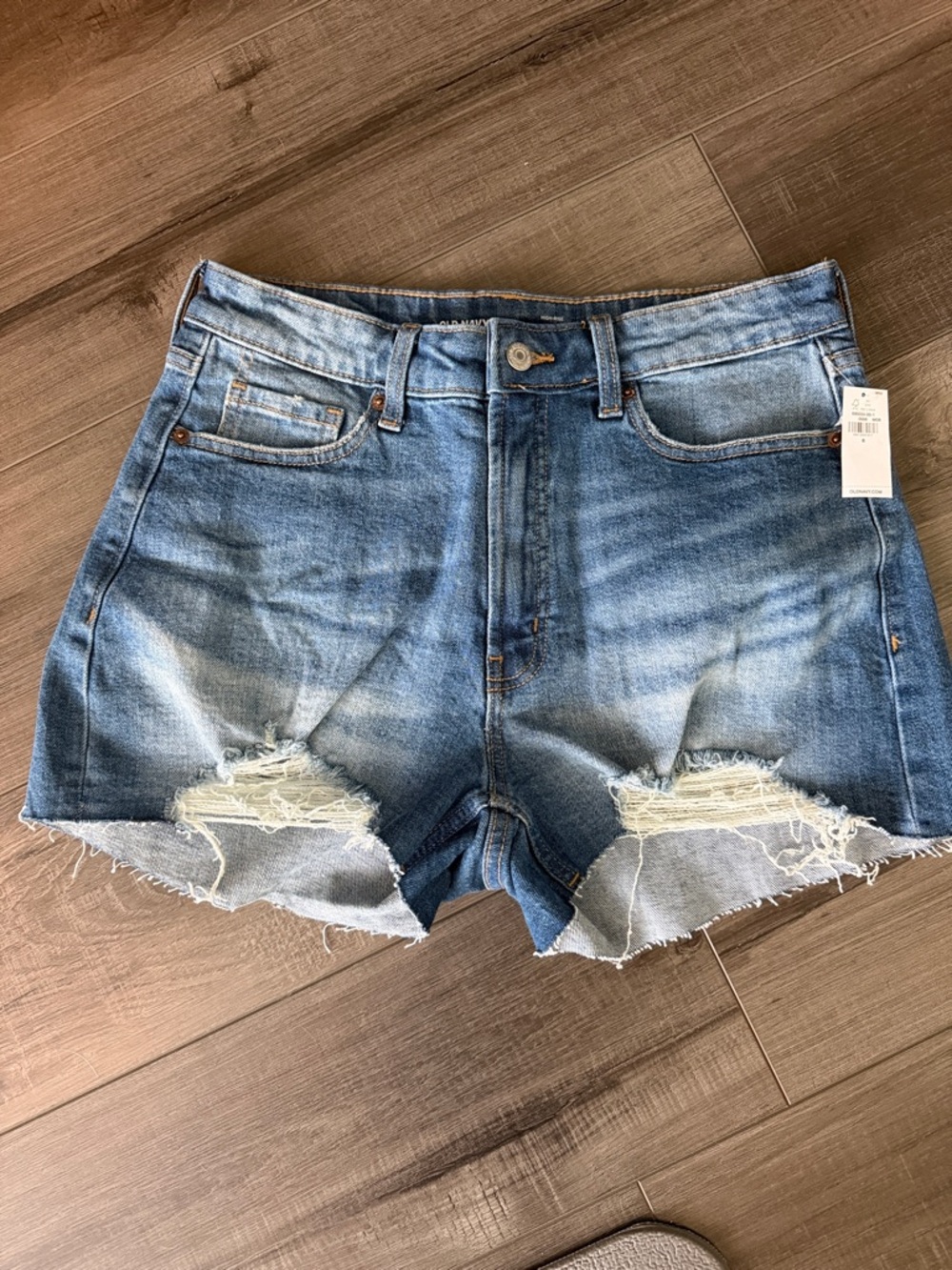 Distressed Denim Shorts